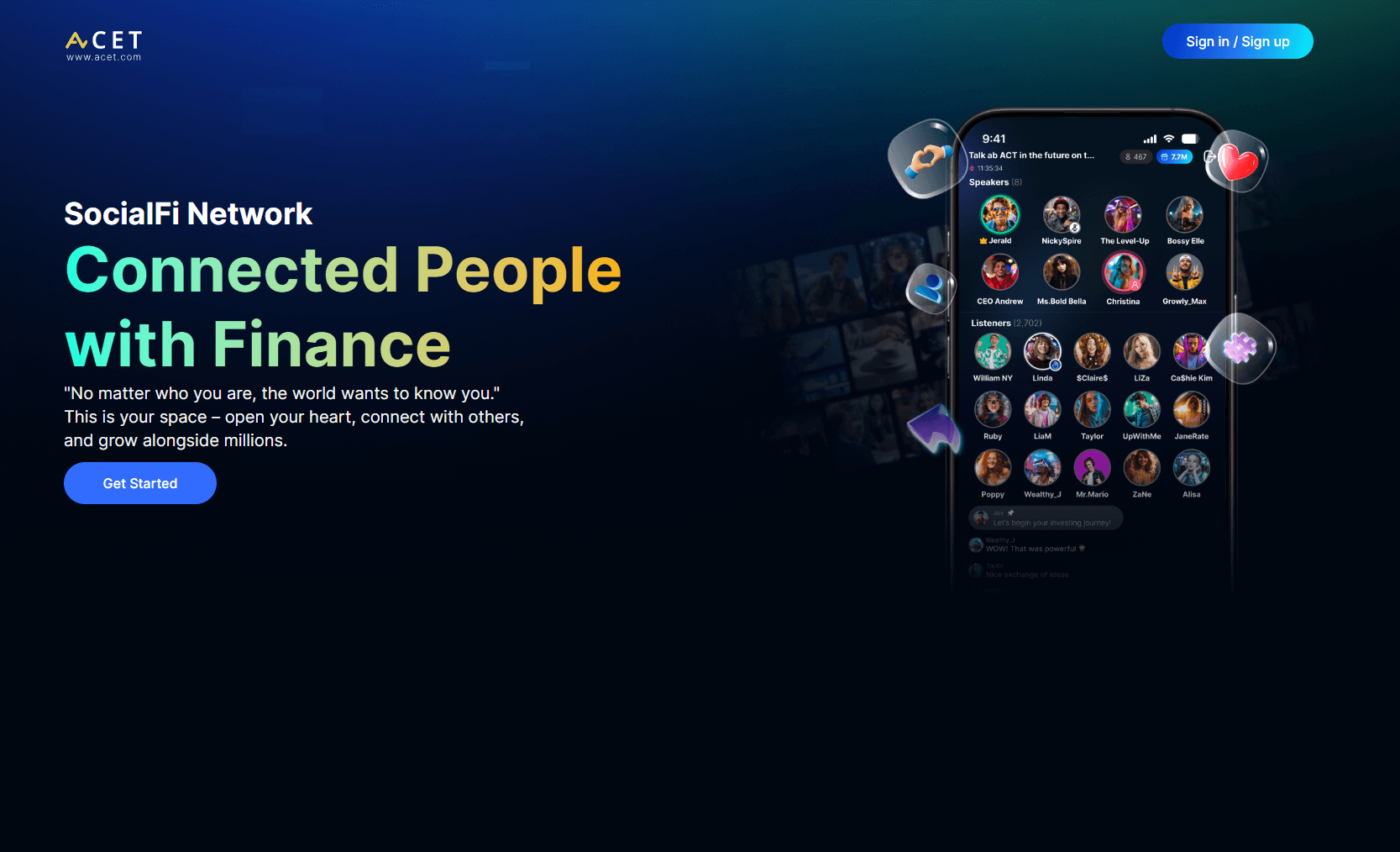 ACET, website built by Neowave