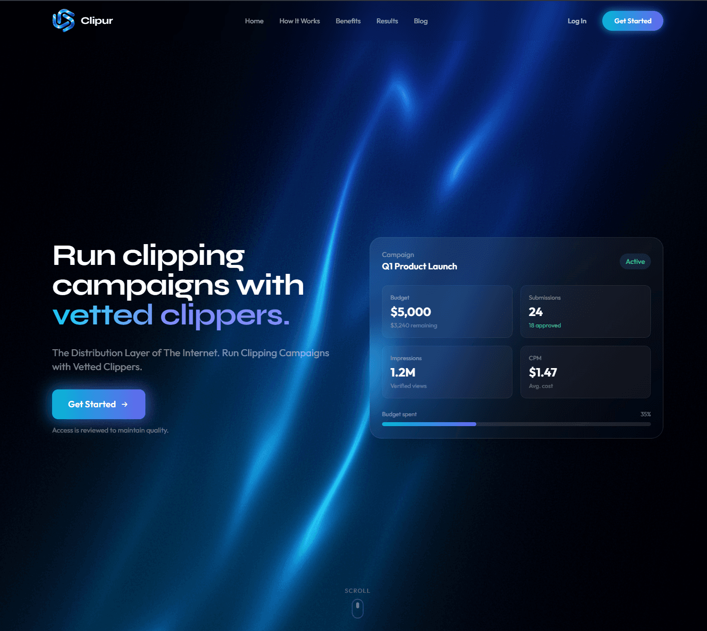 Clipur, website built by Neowave